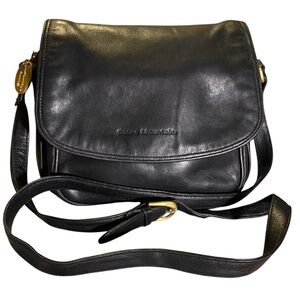 Stone Mountain Black Leather Crossbody Bag